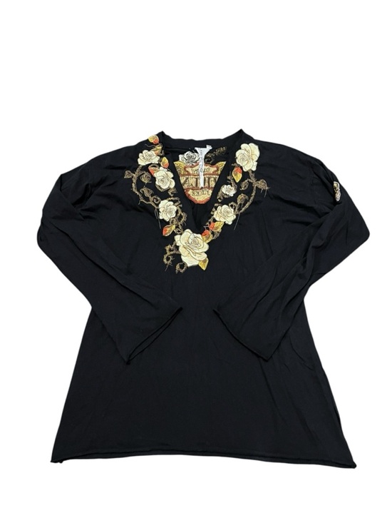 Johnny Was Tops - Johnny Was Born Free Floral Embroidered Long Sleeve Top
